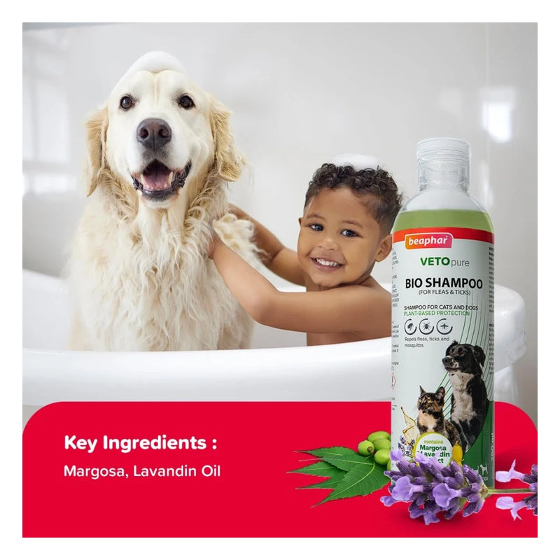 Beaphar VetoPure Bio Flea & Tick Shampoo for Dogs & Cats 250ml - Image 5