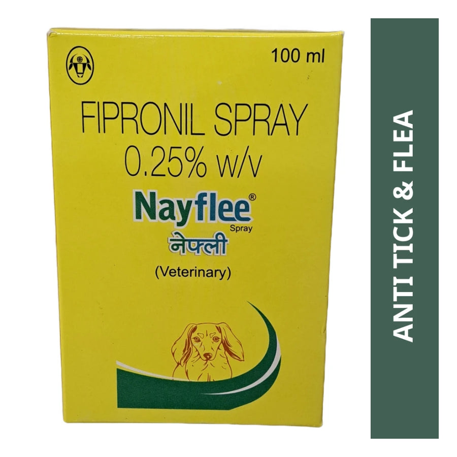 Intas Nayflee Flea & Tick Spray 100ml for Dogs & Cats