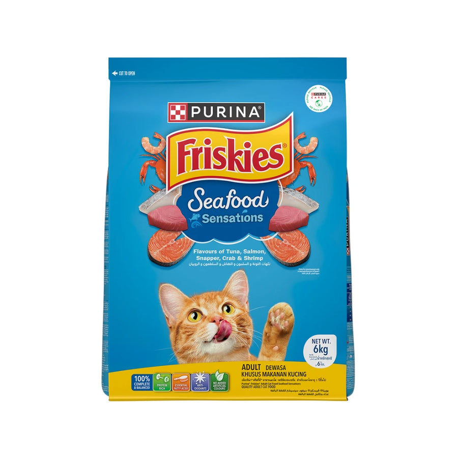 Purina Friskies Seafood Sensations Dry Cat Food 6kg
