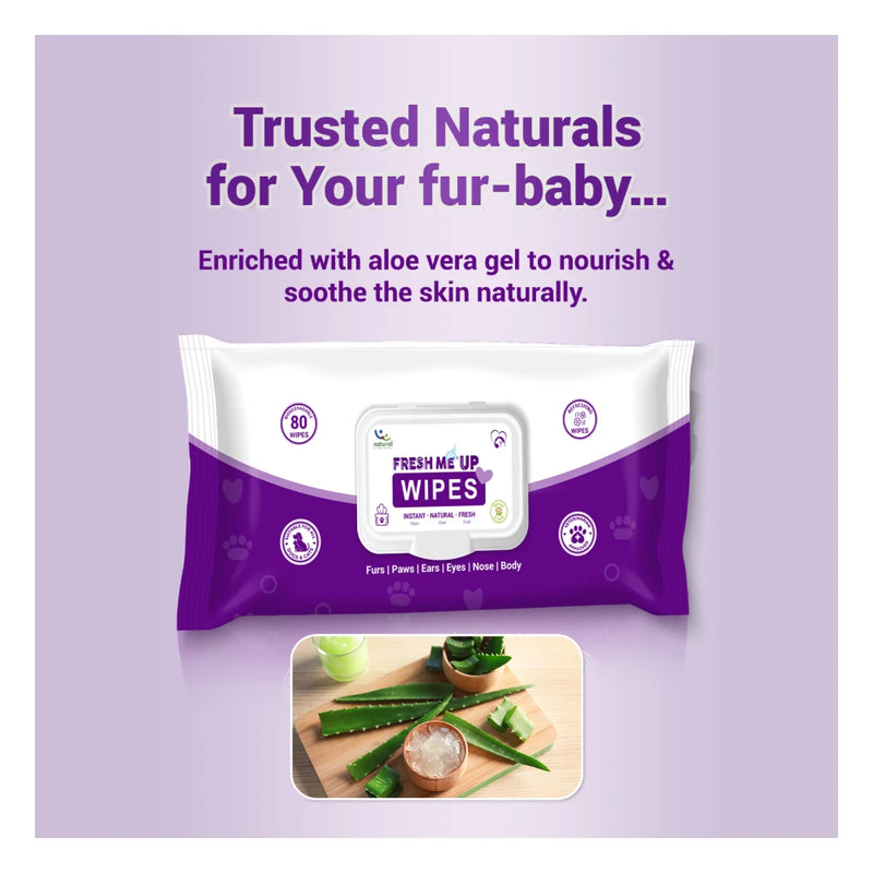 Natural Remedies Fresh Me Up Aloe Vera Pet Wipes – 80 Wipes - Image 5