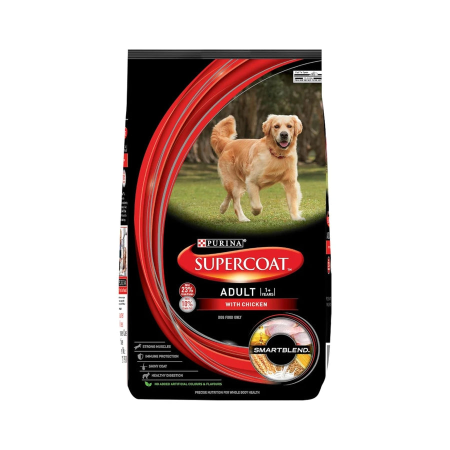 Purina Supercoat Adult All Breed Chicken Dry Dog Food 10kg