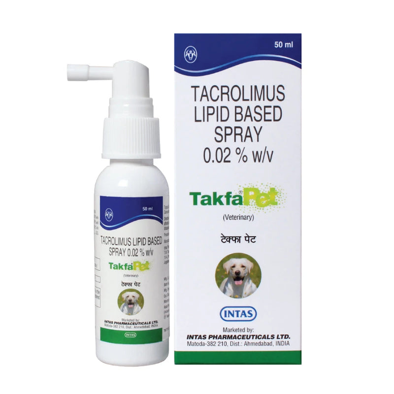 Intas Takfa Pet Spray (Tacrolimus) for Dogs (50ml) - Image 2