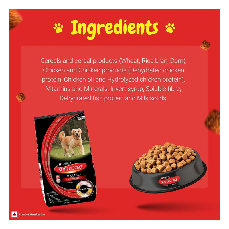 Purina Supercoat Adult All Breed Chicken Dry Dog Food 10kg - Image 6