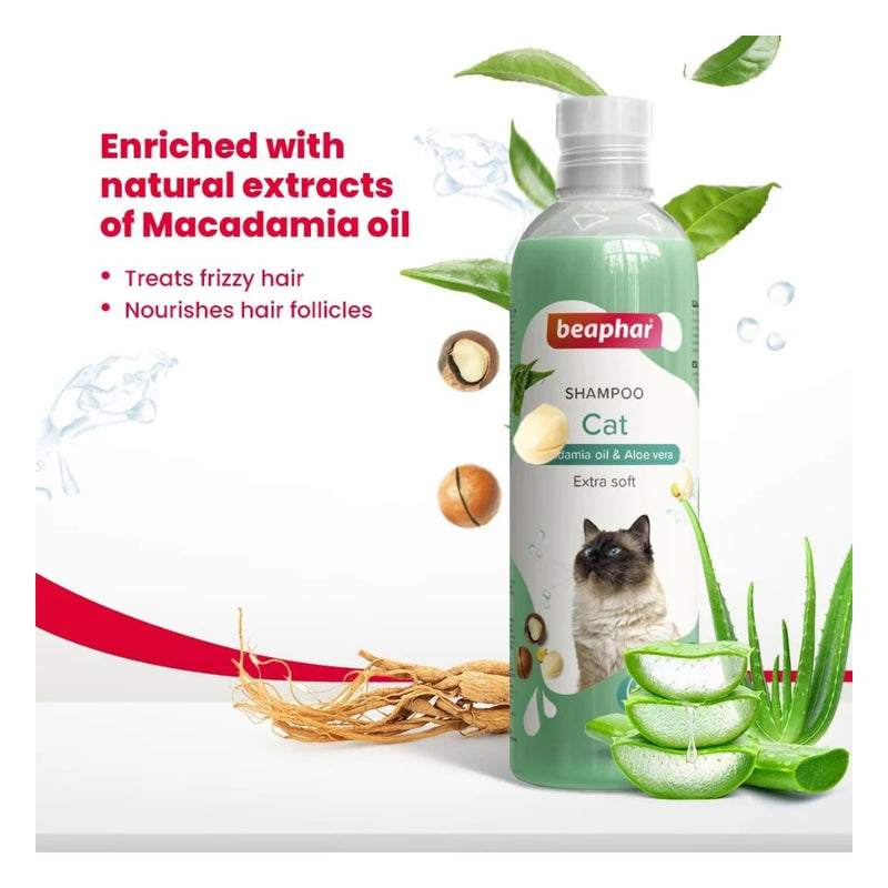 Beaphar Cat Shampoo with Macadamia Oil & Aloe Vera 250ml - Image 6