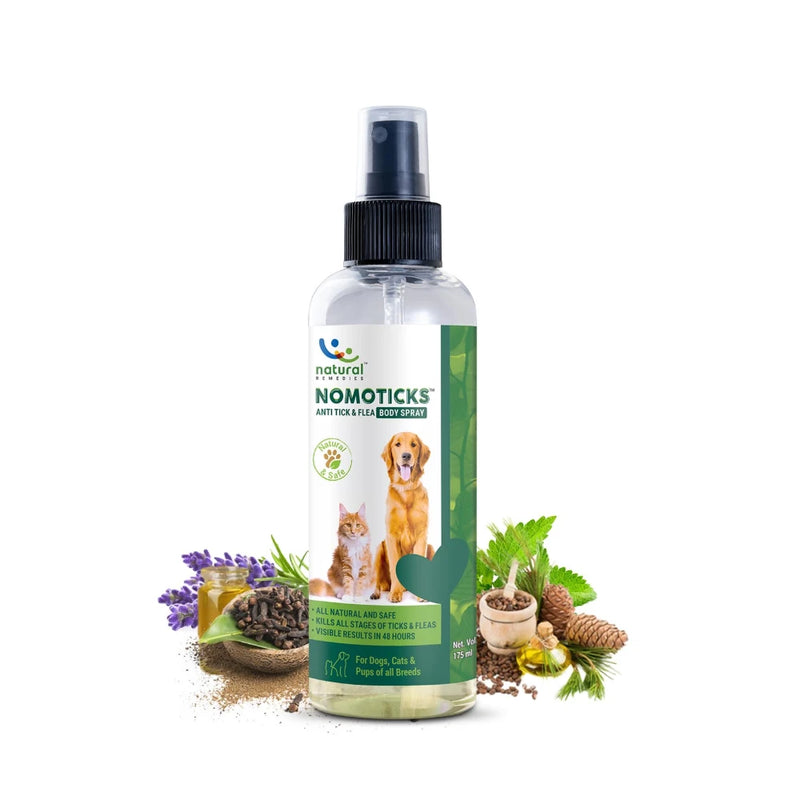 Natural Remedies Nomoticks Anti-Tick & Flea Body Spray for Dogs & Cats - Image 2