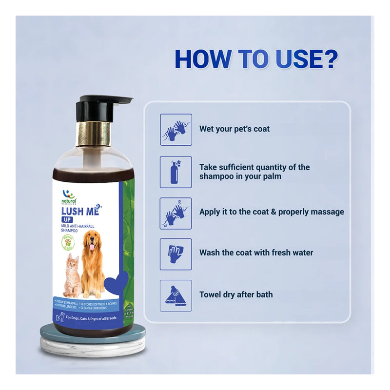 Natural Remedies Lush Me Up Anti-Hairfall Shampoo for Dogs & Cats - Image 6