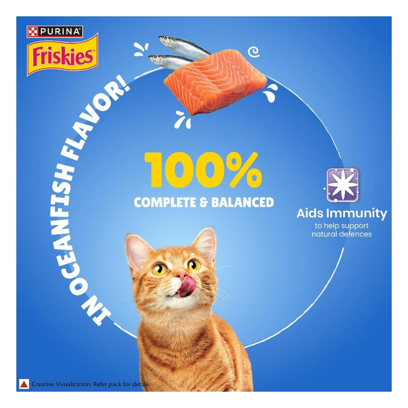 Purina Friskies Gravy-Licious Cat Food in Ocean Fish Flavour, Wet Cat Food, Balanced Nutrition, Pack of 12, (70g x 12), 840g - Image 4