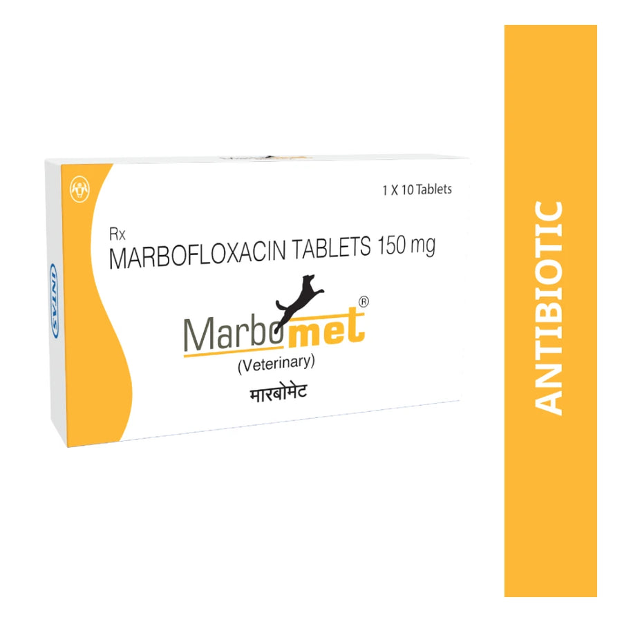 Intas Marbomet 150mg Antibiotic Tablets for Dogs – 10 Tablets
