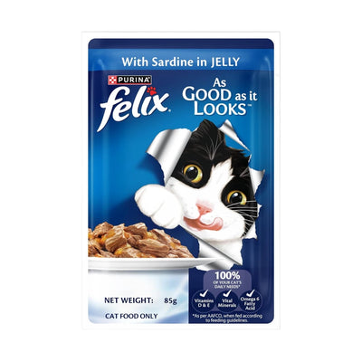 Felix Adult Cat Wet Food Sardine Flavour 85g