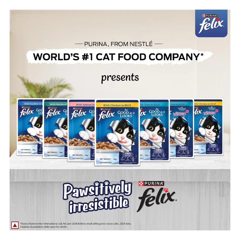 Felix Adult Cat Wet Food Sardine Flavour 85g - Image 9