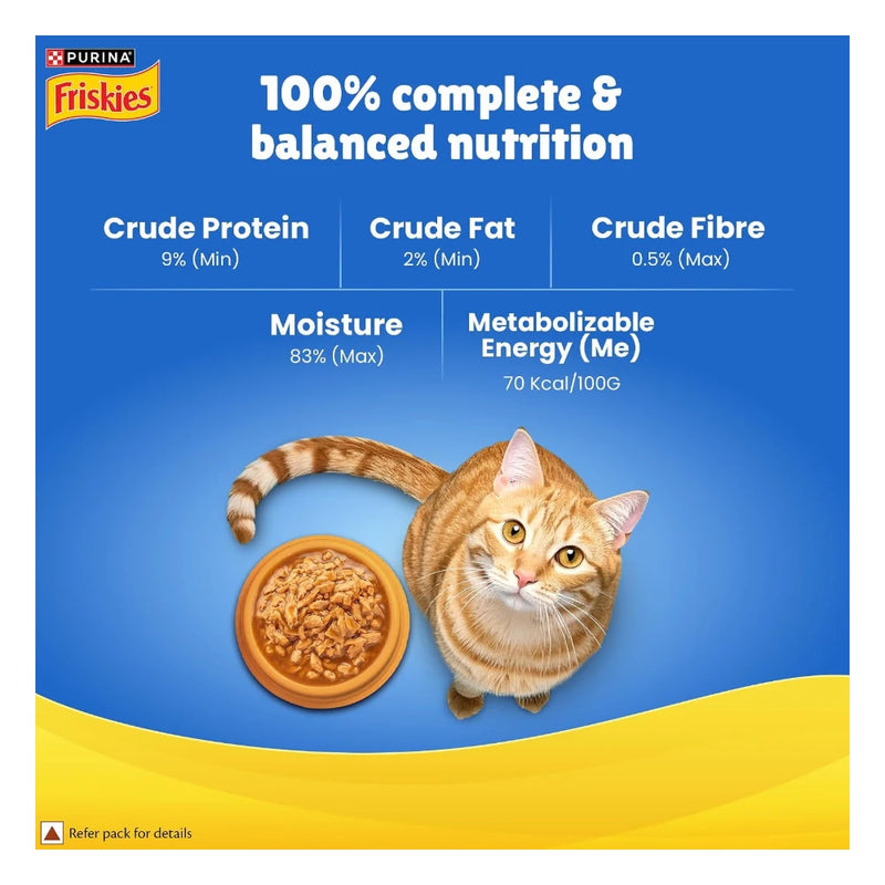 Purina Friskies Gravy-Licious Cat Food in Ocean Fish Flavour, Wet Cat Food, Balanced Nutrition, Pack of 12, (70g x 12), 840g - Image 6