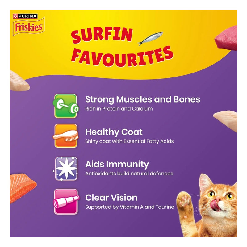 Purina Friskies Surfin' Favourites Adult Dry Cat Food 1kg - Image 6