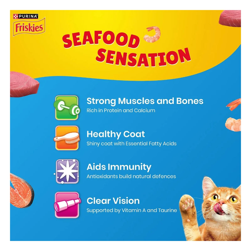 Purina Friskies Seafood Sensations Dry Cat Food 1kg - Image 8