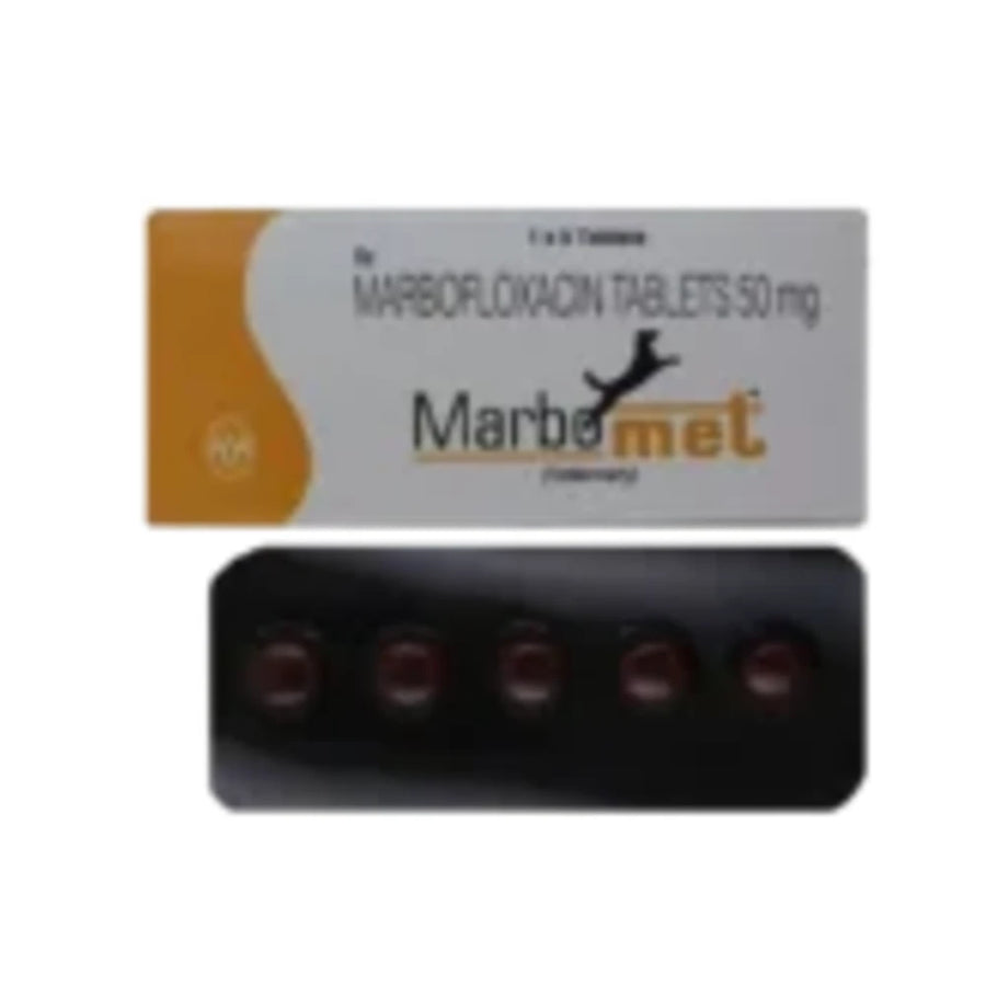 Intas Marbomet 50mg Antibiotic Tablets for Dogs & Cats – 5 Tablets