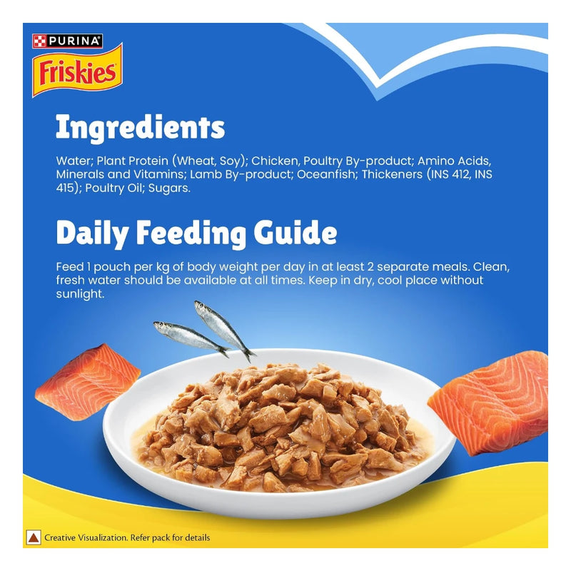 Purina Friskies Gravy-Licious Cat Food in Ocean Fish Flavour, Wet Cat Food, Balanced Nutrition, Pack of 12, (70g x 12), 840g - Image 2