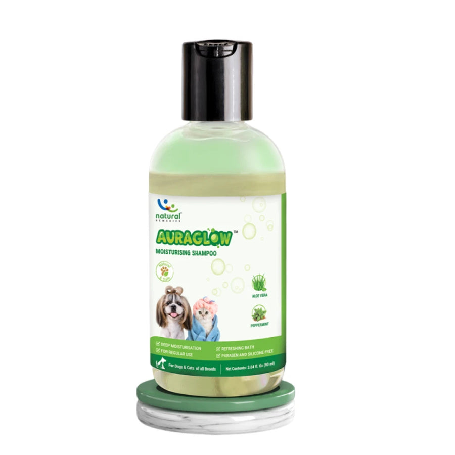 Natural Remedies Auraglow Moisturizing Shampoo for Dogs & Cats