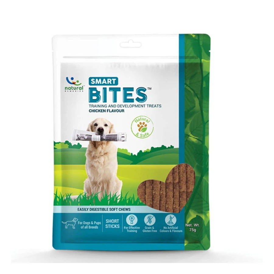 Natural Remedies Smart Bites Chicken Flavour Dog Treats 75g