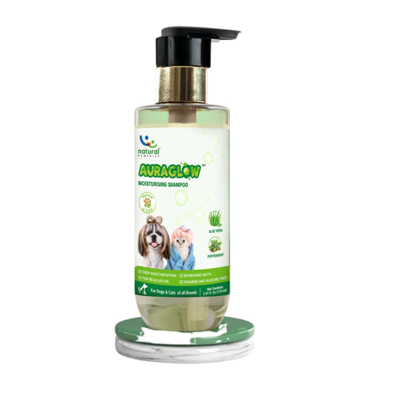Natural Remedies Auraglow Moisturizing Shampoo for Dogs & Cats - Image 2