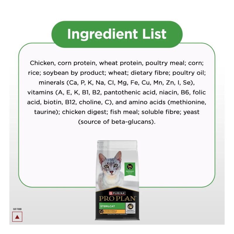 Purina Pro Plan Adult Sterilcat Chicken Dry Cat Food 1.2kg - Image 4