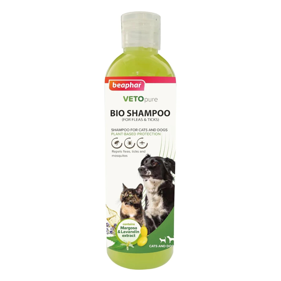 Beaphar VetoPure Bio Flea & Tick Shampoo for Dogs & Cats 250ml