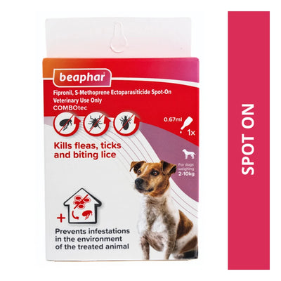 Beaphar COMBOtec Flea, Tick & Biting Lice Spot-On for Small Dogs 2–10kg