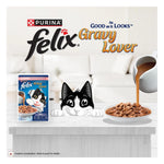 Purina Felix Salmon Gravy Lover, Wet Adult Cat Food, Pack of 12 (12x70g) Photo 5