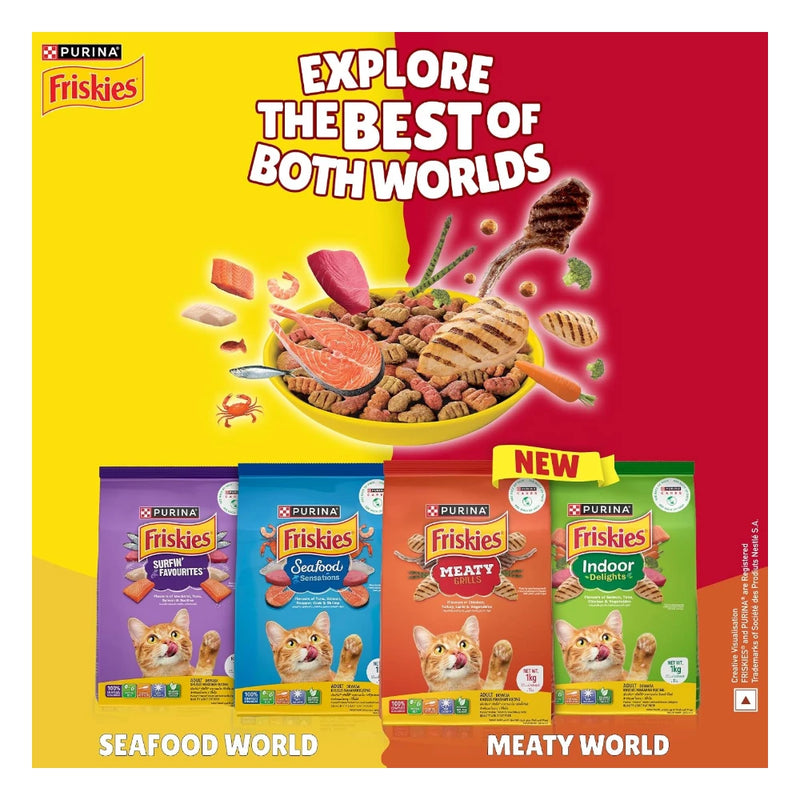Purina Friskies Meaty Grills Adult Dry Cat Food 400g - Image 4
