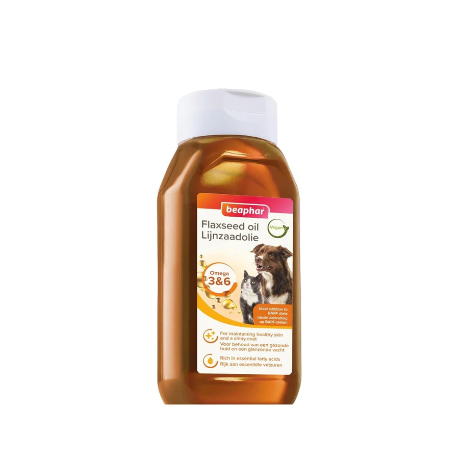 Beaphar Flaxseed Oil Omega 3 & 6 for Dogs & Cats 400ml
