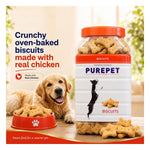 Purepet Biscuits Chicken Flavor Jar Photo 11