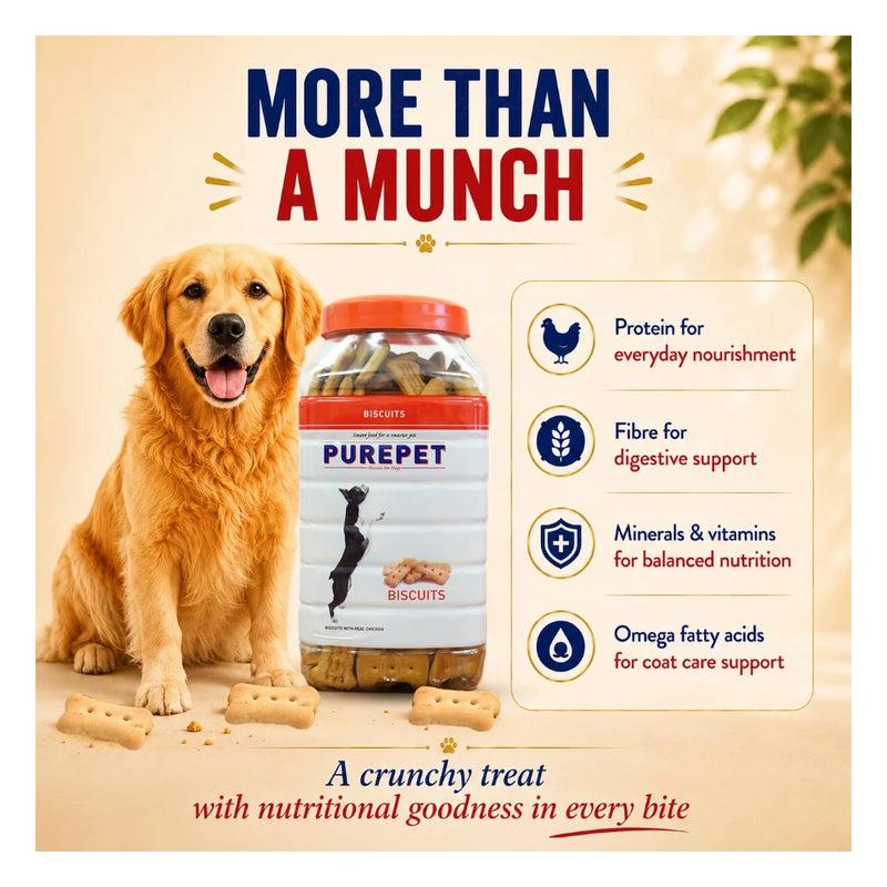 Purepet Biscuits Chicken Flavor Jar - Image 7