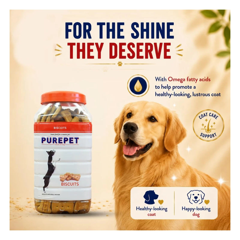 Purepet Biscuits Chicken Flavor Jar - Image 8
