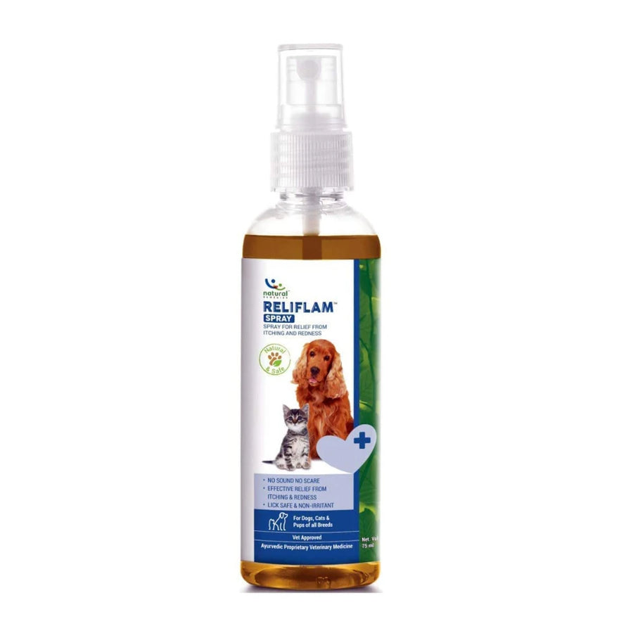 Natural Remedies Reliflam Itch Relief Spray 75ml for Dogs & Cats