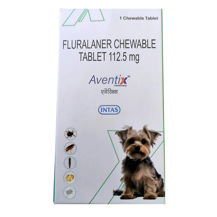 Intas Aventix Fluralaner Flea & Tick Chewable Tablet for Dogs