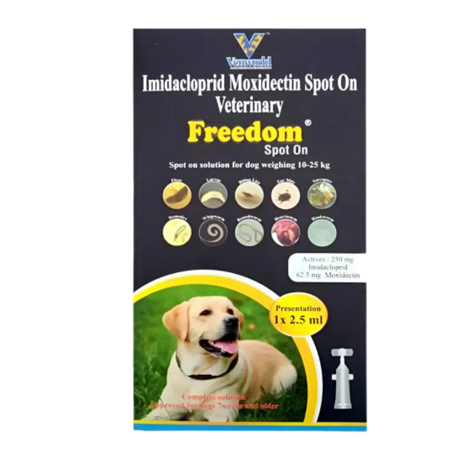 Venky's Freedom Spot On 2.5ml for Dogs 10–25kg