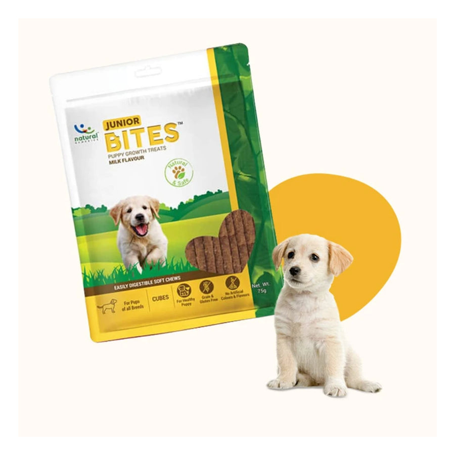 Natural Remedies Junior Bites Milk Flavour Puppy Treats 75g