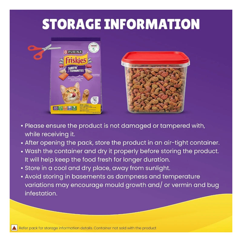 Purina Friskies Surfin' Favourites Adult Dry Cat Food 1kg - Image 9