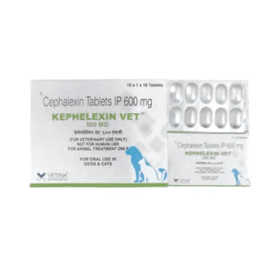 Kephelexin Vet Tablets 600 mg (10 x 1 x 10 tablets)