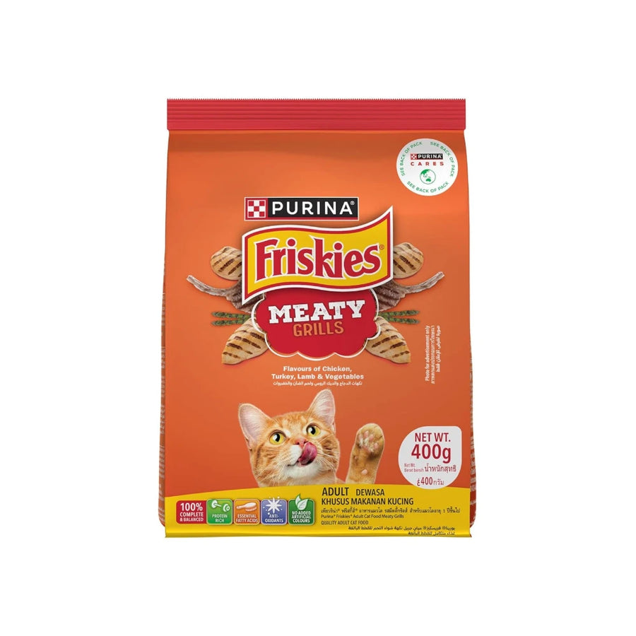 Purina Friskies Meaty Grills Adult Dry Cat Food 400g