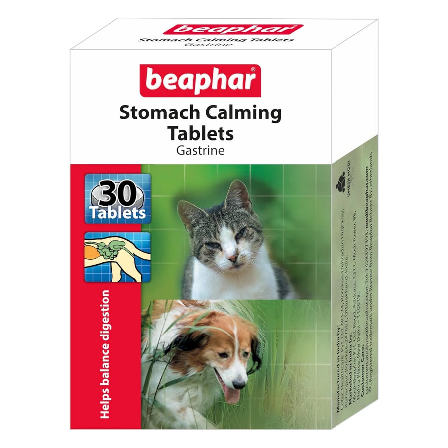 Beaphar Gastrine Stomach Calming Tablets for Dogs & Cats – 30 Tablets