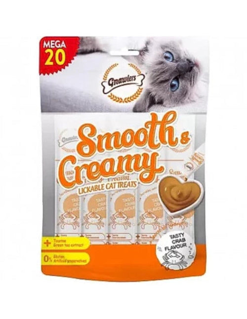 Gnawlers Crab Flavor Cat Creamy Treat Pack of 20 Tubes, 60g