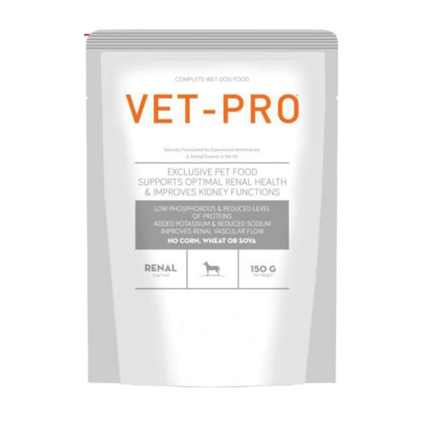 Vet Pro Renal Wet Gravy Food for Kidney Dysfunction for Dog, 150gm Pouch Ingredients