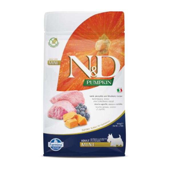 N&D Pumpkin Lamb Adult Mini Dry Dog Food Ingredients