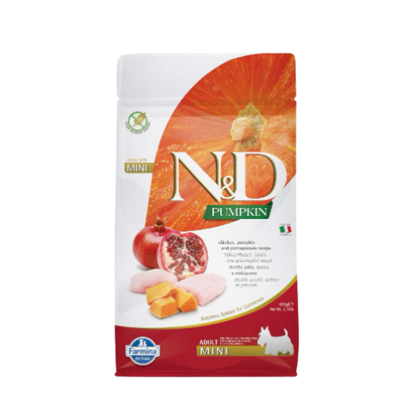 N&D Pumpkin Chicken Adult Mini Dry Dog Food Ingredients