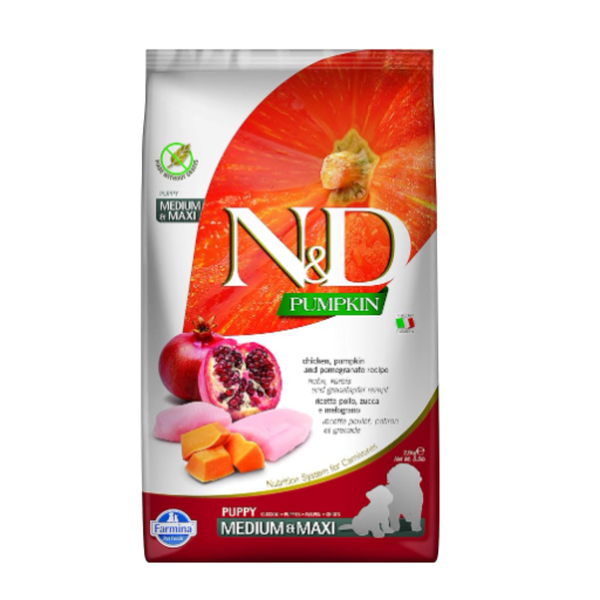 N&D Pumpkin Chicken Puppy Medium/Maxi Dry Dog Food Ingredients