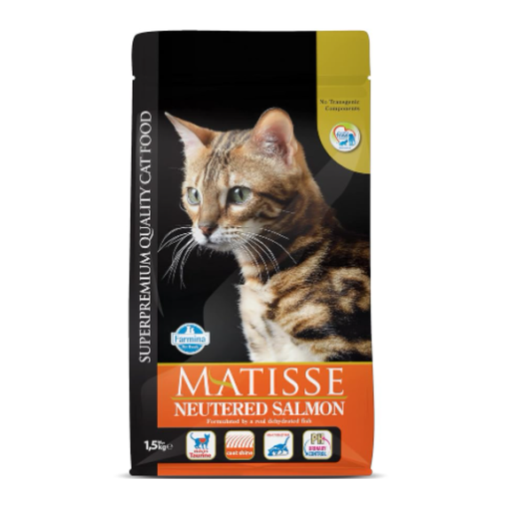 Farmina Matisse Neutered Salmon Adult Dry Cat Food Ingredients