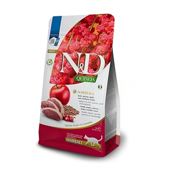 N&D Quinoa Hairball Adult Dry food for Cats, 1.5Kg Ingredients