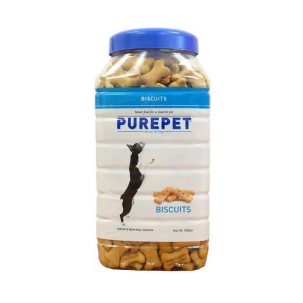 Purepet Dog Treats Biscuits Milk Flavour 455g - Jar Ingredients
