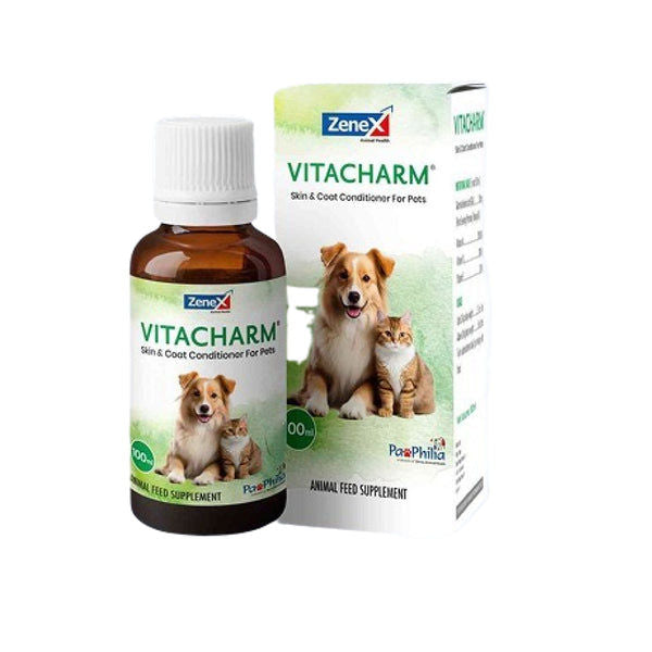 Zenex Vitacharm Skin & Coat Supplement for Dogs and Cats, 100ml