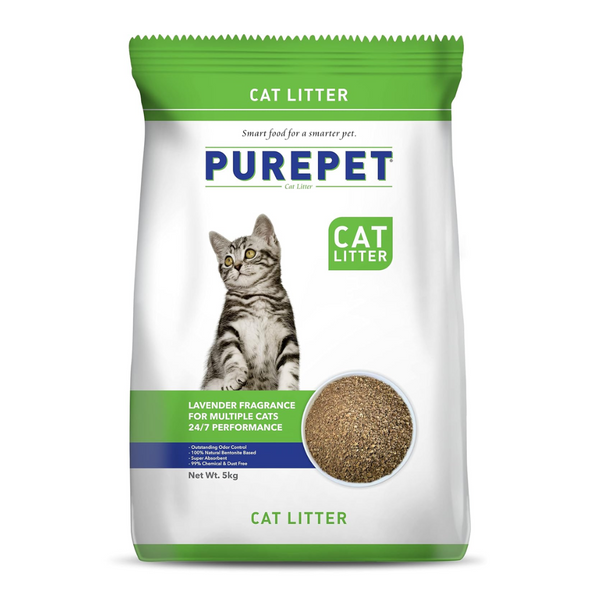 Purepet Clumping Lavender Fragrance Cat Litter (for Multiple Cats), 5kg Ingredients