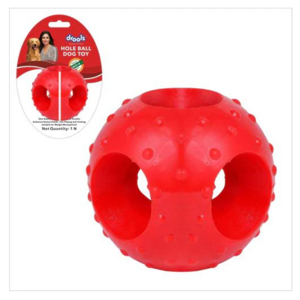 Drools Non-Toxic Rubber Hole Ball Chew Toy For puppy and Dogs Ingredients